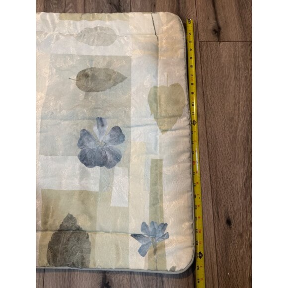 Croscill Home Retired Floral Spa Leaf Patterned Quilted Pillow Shams Standard Qu - Picture 5 of 6